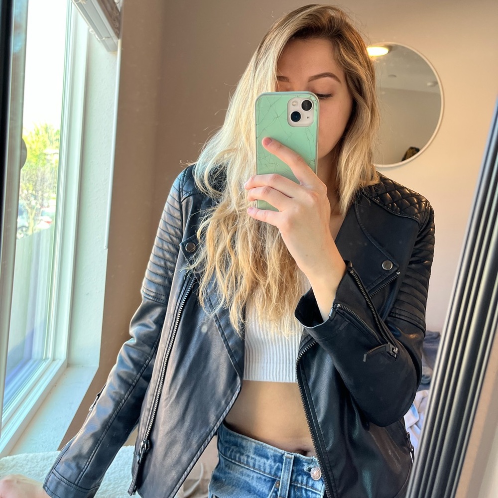 Faux leather jacket